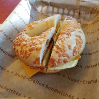 Einstein Bros. Bagels - Bacon egg and cheese sandwich - Bagels Near Me - Riverton, Utah