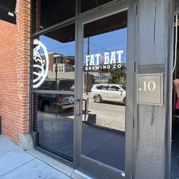 the entrance to fat bat brewing