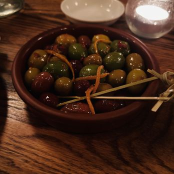 Fox & The Knife - Harissa Marinated Olives - Wine Bars Near Me - Boston, Massachusetts Fox & The Knife - Harissa Marinated Olives - Wine Bars Near Me - Boston, Massachusetts