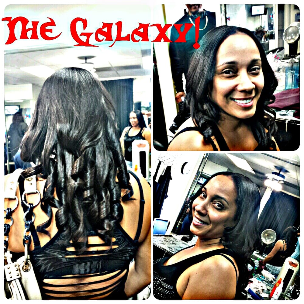 The Galaxy Hair Salon Barbershop Logo