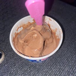 a bowl of chocolate ice cream