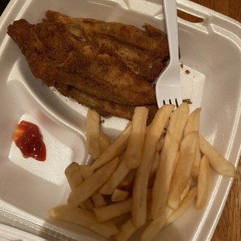 Bush's Seafood - a fork and french fries in a styrofoam container - Seafood Near Me - Graniteville, South Carolina Bush's Seafood - a fork and french fries in a styrofoam container - Seafood Near Me - Graniteville, South Carolina