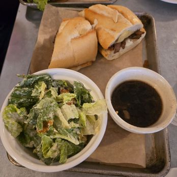 Franny's Farm Table - Franny's Farm Table - Prime rib dip w salad $24.00 (sub salad is additional $3.00) - American Near Me - Placerville, California