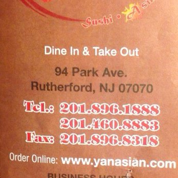 Yan Asian Restaurant - Menu - Asian Fusion Near Me - Rutherford, New Jersey