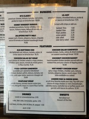 Menu photo 4 M's Eatery Maysville, KY