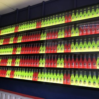 Chilangos Tacos - Wall of Jarritos! Genius! - Tacos Near Me - Dallas, Texas