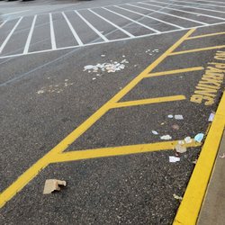 Kroger - Some trashy POS left their calling card right by the front entrance.