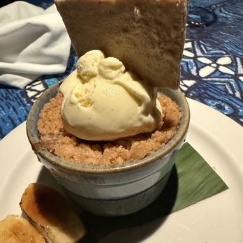 Mama's Fish House - Hana Banana Macadamia Nut Crisp...You HAVE to get this!!! - Seafood Near Me - Paia, Hawaii Mama's Fish House - Hana Banana Macadamia Nut Crisp...You HAVE to get this!!! - Seafood Near Me - Paia, Hawaii