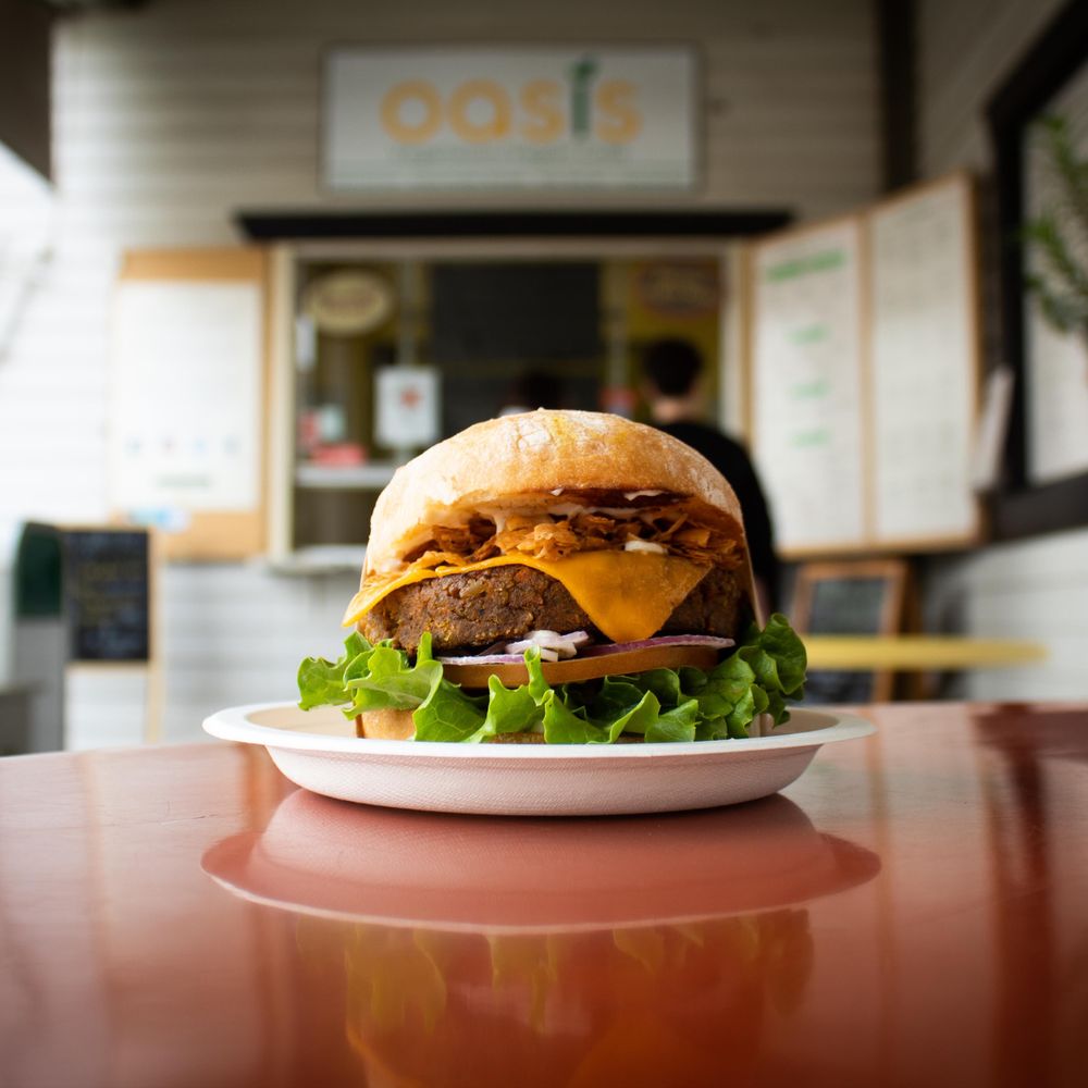 Food from Oasis Vegetarian Cafe