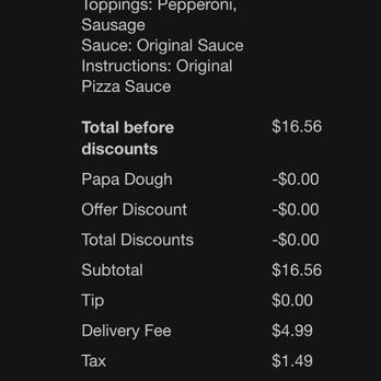 Papa Johns Pizza - Email receipt from Papa John - Pizza Near Me - Poplar Bluff, Missouri Papa Johns Pizza - Email receipt from Papa John - Pizza Near Me - Poplar Bluff, Missouri