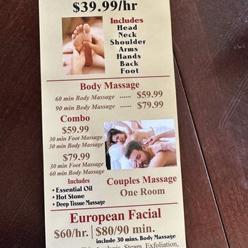 HM Warm Spa - Menu - Massage Near Me - Pasadena, California