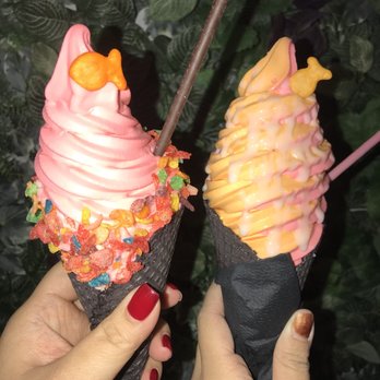 The Pond - Orange cream and lychee with charcoal cone - Ice Cream & Frozen Yogurt Near Me - Arcadia, California The Pond - Orange cream and lychee with charcoal cone - Ice Cream & Frozen Yogurt Near Me - Arcadia, California