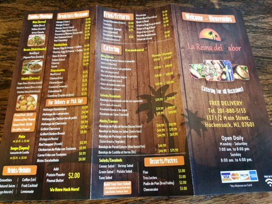 Menu photo 2 La Reina Del Sabor Hackensack, NJ