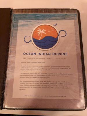 Menu photo 4 Ocean Indian Cuisine San Francisco, CA Menu photo 4 Ocean Indian Cuisine San Francisco, CA