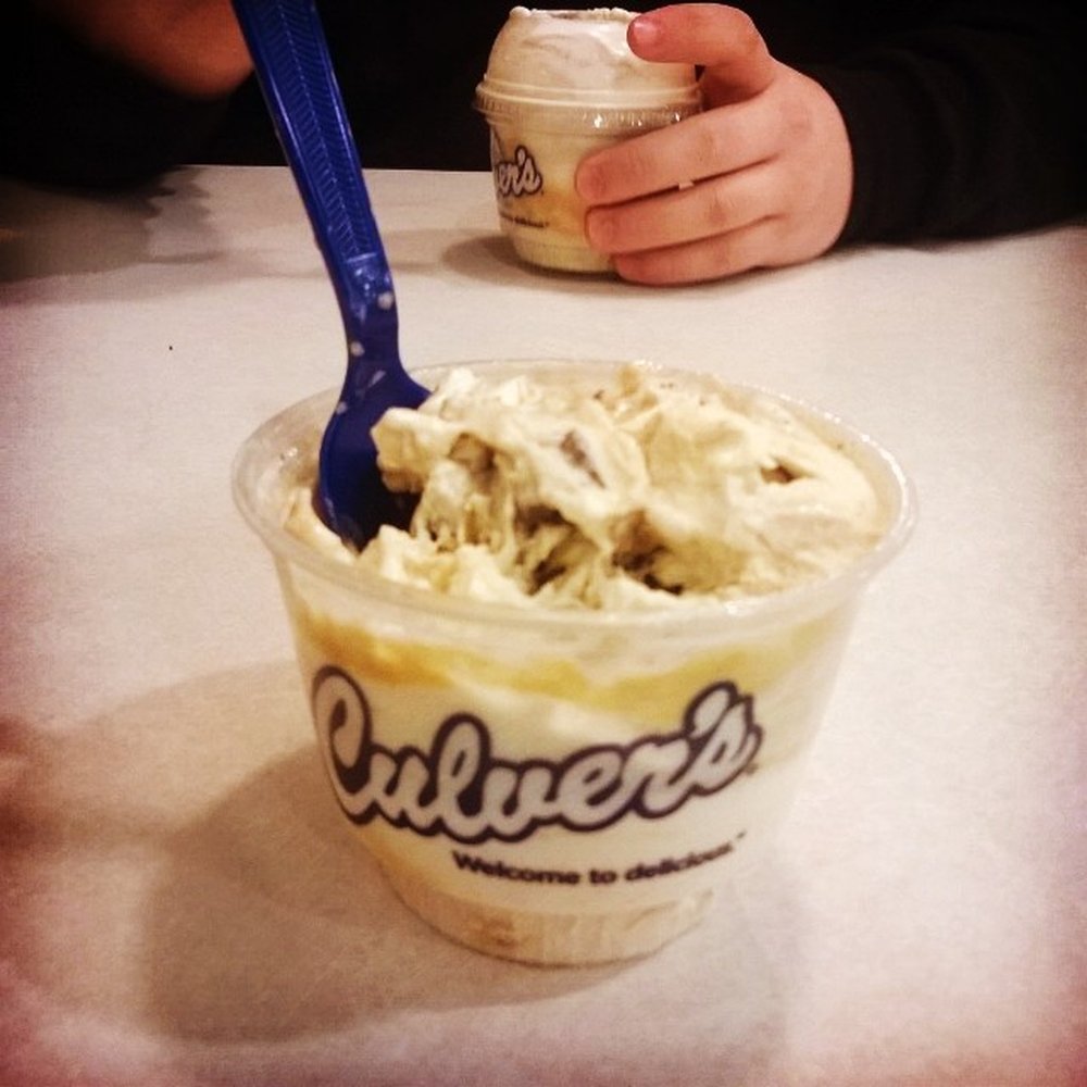 Culver's - Mini Concrete Mixer with Brownie Pieces & Peanut Butter - Burgers Near Me - Owensboro, Kentucky