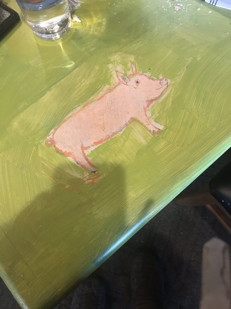Piggy in the table Yelp