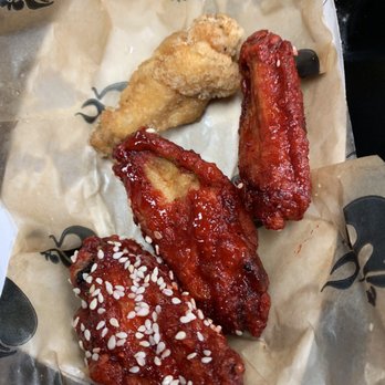 Fire Wings - "Extra wet" Peking and the smallest S&P wing I've ever seen - Chicken Wings Near Me - Manteca, California