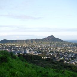 Diamond Head while heading down Diamond Head while heading down