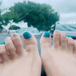 Pedicure with gel design Pedicure with gel design