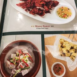 Elias by Crisostomo - Pictured menu