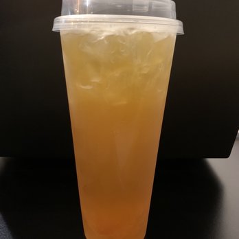 Fourteasons Coffee & Tea - I think it was the peach fruit tea with popping boba - Bubble Tea Near Me - Davis, California