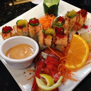 Chopstix - Lobster tail roll with cucumber flame and crafty design! Spicy and tasty! - Thai Near Me - Statesville, North Carolina