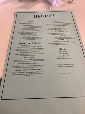 Menu photo 2 Henry’s Restaurant Rochester, NY Menu photo 2 Henry’s Restaurant Rochester, NY