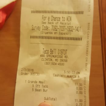 Taco Bell - Recipient - Fast Food Near Me - Clinton, Mississippi Taco Bell - Recipient - Fast Food Near Me - Clinton, Mississippi