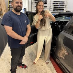 Abc Window Tint - Cody from ABC Windowtint, and my wife, a very happy customer.