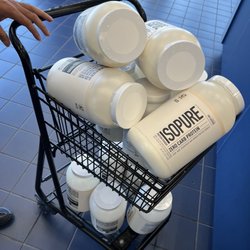 My cart when I come to buy protein. I buy them out every time. Still won't give me one bag!!! Or help carry out.