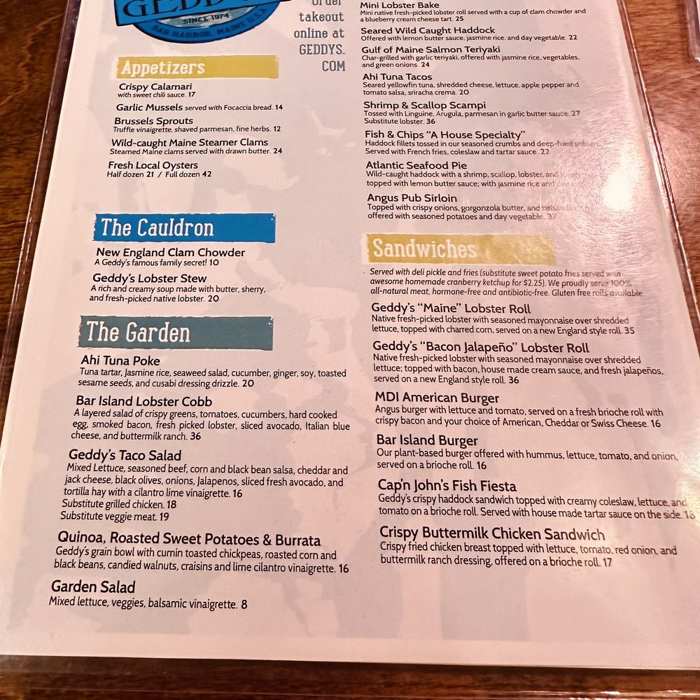 Geddy's - Seafood Near Me - Bar Harbor, Maine Geddy's - Seafood Near Me - Bar Harbor, Maine