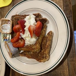 French toast with a little whip and berry action