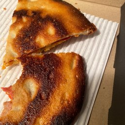 two slices of pizza