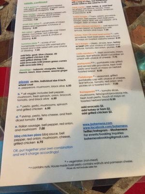 Menu photo 4 Bohemeo's Houston, TX