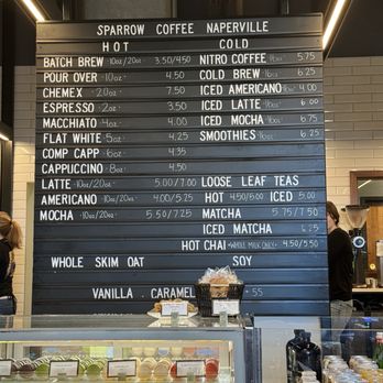 Sparrow Coffee - Beverage Menu - Coffee Roasteries Near Me - Naperville, Illinois Sparrow Coffee - Beverage Menu - Coffee Roasteries Near Me - Naperville, Illinois