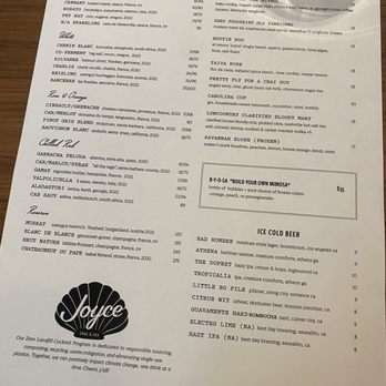 Joyce - Brunch Drink menu 10/2024 - Southern Near Me - Los Angeles, California Joyce - Brunch Drink menu 10/2024 - Southern Near Me - Los Angeles, California