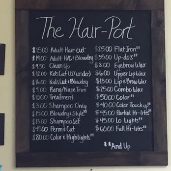 The Hair Port - Here is the price list as of D-Day, June 6 2017 - Hair Salons Near Me - Imperial, California