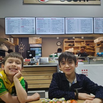Suny Sushi - Happy kiddos trying suny sushi. - Japanese Near Me - Annandale, Virginia