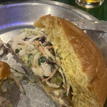 Rodeo Goat - The blue burger. I cut in half because I save the other half for tomorrow - Burgers Near Me - Plano, Texas Rodeo Goat - The blue burger. I cut in half because I save the other half for tomorrow - Burgers Near Me - Plano, Texas