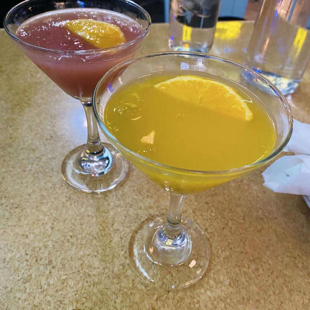 Mango and Raspberry martinis Mango and Raspberry martinis