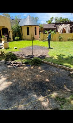 Shawn Staley Sod installation - This sod job was done on Siesta Key, Florida. The homeowner's sod was destroyed by the hurricane. After 3 pallets and a full day of work, we were able to get his yard all finished up! Shawn Staley Sod installation - This sod job was done on Siesta Key, Florida. The homeowner's sod was destroyed by the hurricane. After 3 pallets and a full day of work, we were able to get his yard all finished up!