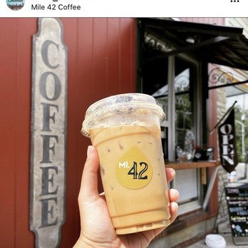 Mile 42 Coffee - Iced vanilla latte - Coffee & Tea Near Me - Loveland, Ohio Mile 42 Coffee - Iced vanilla latte - Coffee & Tea Near Me - Loveland, Ohio