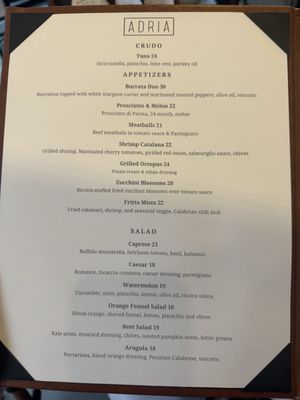 Menu photo 3 Adria New York, NY Menu photo 3 Adria New York, NY