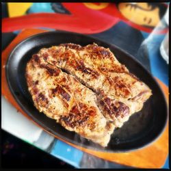 La Bamba Grill - Churrasco La Bamba (steak served with rice, fries, and salad)