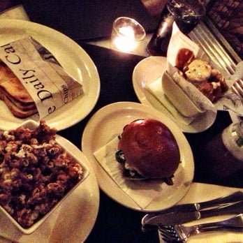 Oaks Hotel - Truffled cheese toastie, bourbon, bacon and caramel popcorn, fried pickles with bacon aioli, 'pigwich' (pulled pork sandwich) - Hotels Near Me - Neutral Bay, NSW