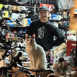 Rutland City Bikes - Hi I'm JT and my kitty Cashie!
