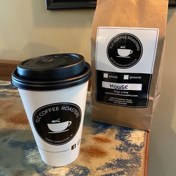 TLC Coffee Roasters - a cup of coffee and a bag of coffee - Coffee & Tea Near Me - South Kingstown, Rhode Island
