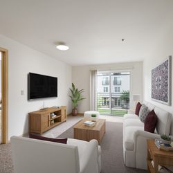 The Heights At Columbia Knoll - Living room and bedroom