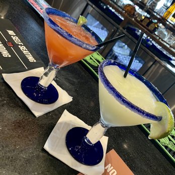 Tio Taco + Tequila Bar - Frozen house margarita and Strawberry margarita on the rocks! - Mexican Near Me - Edison, New Jersey