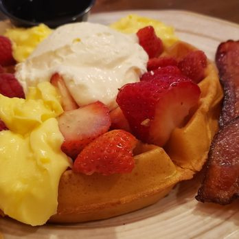Wheatfields Eatery and Bakery - Creme brulee Belgian waffle - American Near Me - Omaha, Nebraska Wheatfields Eatery and Bakery - Creme brulee Belgian waffle - American Near Me - Omaha, Nebraska